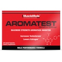 MuscleMeds AROMATEST Testosteron Booster & Aromatase Inhibitor, Lowers Østrogen, Understøtter muskeltræning & Styrke, Anti- Aging Hormone Erstatning for mænd, 30 Væskekapsler