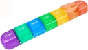 Ugentlig Pill Organizer sag, Stor 7-Day Daily Pill Box Container, Farverige Portable Aftagelig Medicin Dispenser, Meds Reminder Holder for Medicin, Vitamin, Fiskeolie, Kosttilskud, Kapsler