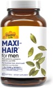 Country Life Maxi-Hair for Men - 2000mcg Biotin, Saw Palmetto, Pumpkin Seed Oil, DIM, Potassium, Magnesium, Calcium & Zinc Blend - Supports Healthier Hair, Scalp, Skin & Nails, 60 Vegan Capsules