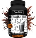 Fresh Field Chocolate Protein Powder - 25g Whey Protein Isolate, Gluten-Free & Soy-Free, Sugar-Free, 30 Servings - Natural Whey Protein Powder for Workout Fitness & Nutrition Shakes - 2.36 lb