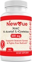 N- Acetyl L- Cystein (NAC) 600 mg, 180 kapsler - Non-GMO, Gluten Free