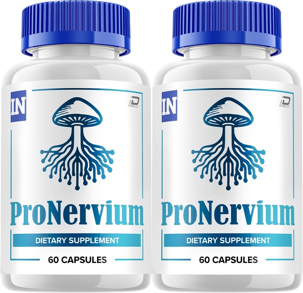Pronervium Nerve Health Support Pills, Pronervium Anmeldelser, Pronervium Nootrop Advanced Formel, Pronervium All Natural Focus Supplement, Pronervium Brain Support Anmeldelser (2 Pack - 120 Kapsler)