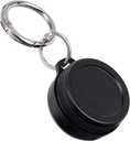 Metal carrying Case - Bærbar daglig rejse Keychain Pill Holder Vandtæt, Lille Container til Eartændrør, piller, Mønter Kompatibel med Loop, Eargasme & Vibes, Compact Mini Purse Pill Case Box (sort)