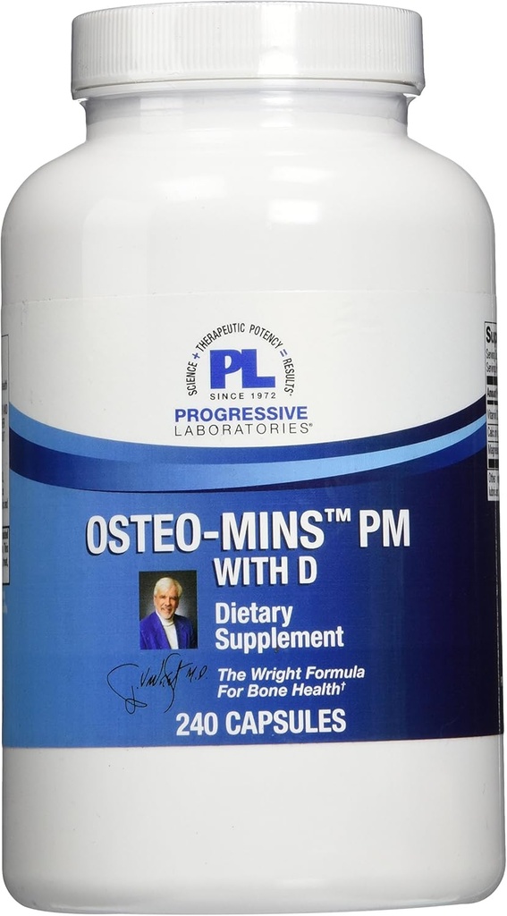 Progressive Labs Osteo- Mins PM med D tillæg, 240 Tæl