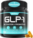 GLP-1 Supplement med Akermansia Probiotika, Prebiotika Fiber, Berberine, Green Tea Extract, Ceylon Kanel, gurkemeje, Cayenne Pepper - Support GLP-1 naturligt, Gut, energi, Mænd Kvinder - 120 Kapsler