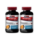 Folinsyre kapsler - Anti Gray Hår - Gray hår væk, naturlige hårvækst produkter, hår kosttilskud til hårvækst kvinder, hår biotin vitaminer, biotin vitaminer til hår hud og negle 2Bots 120Caps