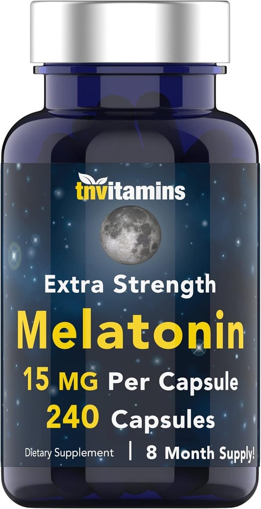 tnvitamin Melatonin 15 MG per kapsel (240 kapsler)