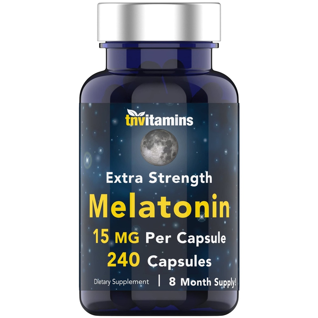tnvitamin Melatonin 15 MG per kapsel (240 kapsler)