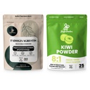 Jungle Powders Men 's Health Bundle: 5oz Fadogia Agrestis Extract & 5oz Freeze- Tørret Kiwi Fruit Powder - Pure Nigerian Fadogia for Traditional Drive & Passion Support & Usødet Kiwi Extract