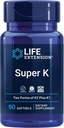Life Extension Gamma E Blandede tocopheroler & tocotrienoler 60 Softgels og Super K Vitamin K1 K2 MK- 7 MK-4 Vitamin C 90 Softgels Bundle
