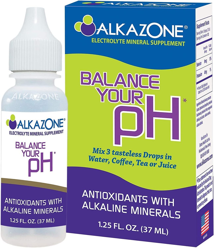 AlkaZone - Alkaline pH Booster Drops 1,25 fl oz (3- Pack)