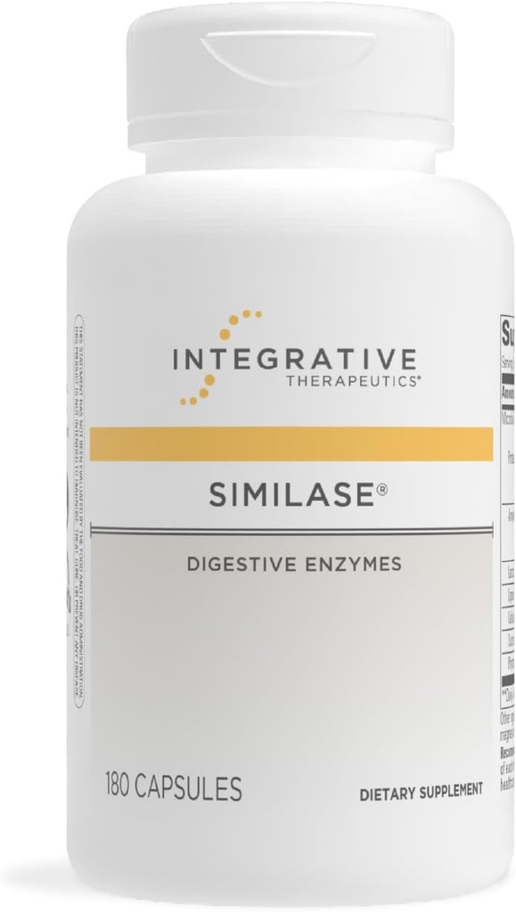 Integrative Therapeutics Simidase - fordøjelsesenzymer supplement til voksne - understøtter fordøjelse og sammenligning af næringsstoffer * - Dairy- Free & Vegan - 180 Greve (90 Servere)