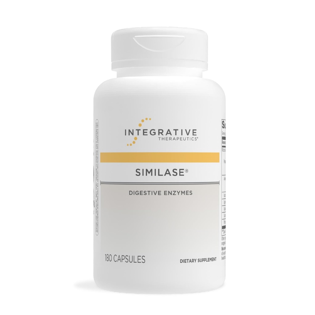 Integrative Therapeutics Simidase - fordøjelsesenzymer supplement til voksne - understøtter fordøjelse og sammenligning af næringsstoffer * - Dairy- Free & Vegan - 180 Greve (90 Servere)