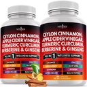 Ceylon Kanel, Gurkemeje, Æblecider, Ginseng, Aloe Vera, Berberine Plus Banaba, Ginger Root - 120 Greve