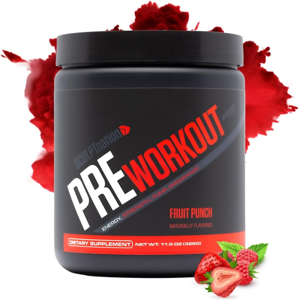 Schedpt Nation af V Shred PreWorkout - Premium Pre Workout pulver med Aminosyrer for ultimative ydeevne, Endurance, og energistøtte, Frugt Punch - 30 Servere