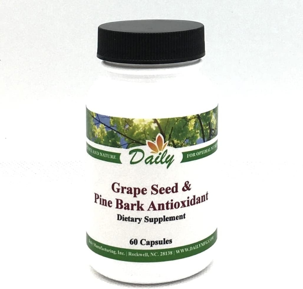 Daglig fremstilling Grape Seed & Pine Bark Ekstrakter (OPC & Citrus Bioflavonoider)