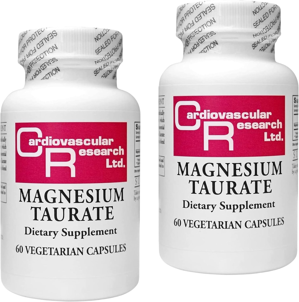 Kardiovaskulær forskning Magnesiumtaurat - 125 mg Elemental Magnesium- 120 Tælling (60 X2)