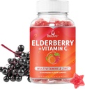 BeLive Elderberry Gummies med zink og C-vitamin, D, A, E, B12-50 Ct I Immunitet Support for sunde knogler og tænder, Vegan, Keto & ikke-GMO - Raspberry Flavor