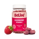 BeLive Elderberry Gummies med zink og C-vitamin, D, A, E, B12-50 Ct I Immunitet Support for sunde knogler og tænder, Vegan, Keto & ikke-GMO - Raspberry Flavor