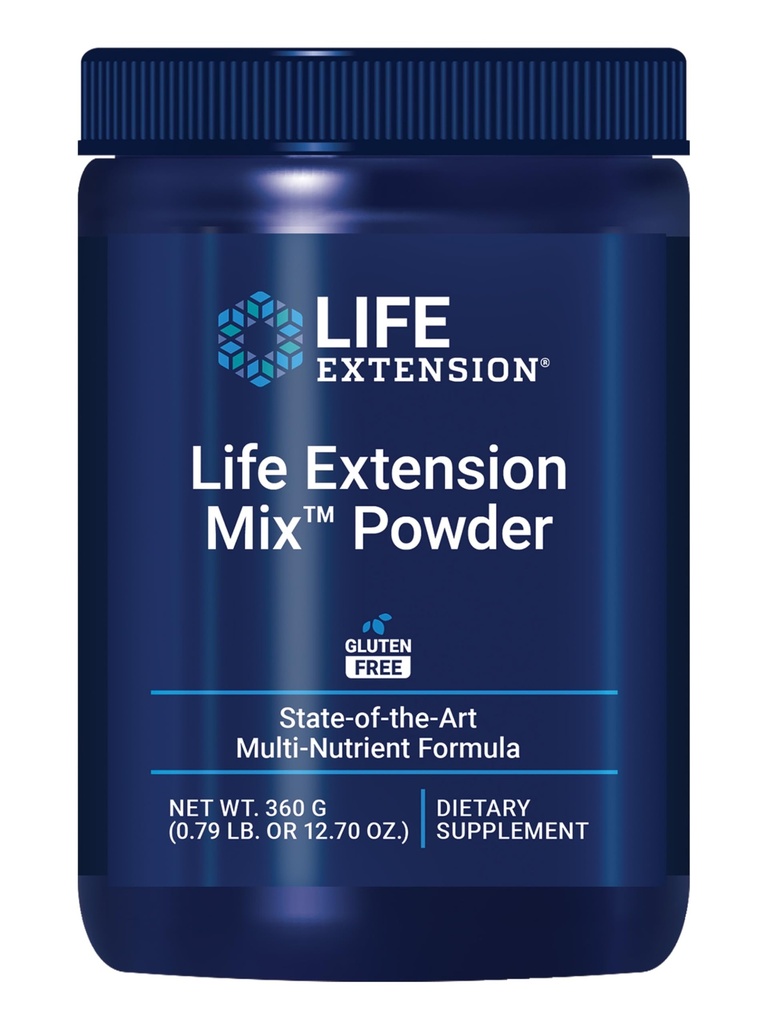 Life Extension Mix ™ Powder, høj potens, Avanceret Vitamin, Mineral, Frugt & Vegetabilske Formel, Vitamin B, C, D, E, Magnesium, for Whole- Body Health, Sund Aging, Gluten- Free, 12,70 oz