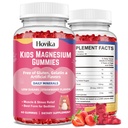 Magnesium Citrate Gummies for Kids - Great Tasting Kids Magnesium Calm Supplement Support Nerve & Bone Sundhed, Stærk Muskel for Kids Wellness, Vegan Strawberry Flavor Low- Sugar, 2 Packs- 60 Greve