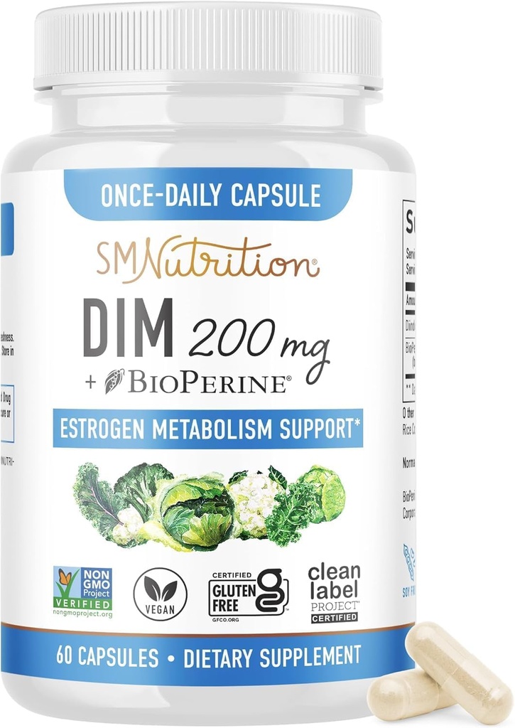 Supplement 200 mg 12. 4; Østrogen Balance for kvinder & mænd; Hormonal Acne, Hormonbalance, Menopause & Antioxidant Support