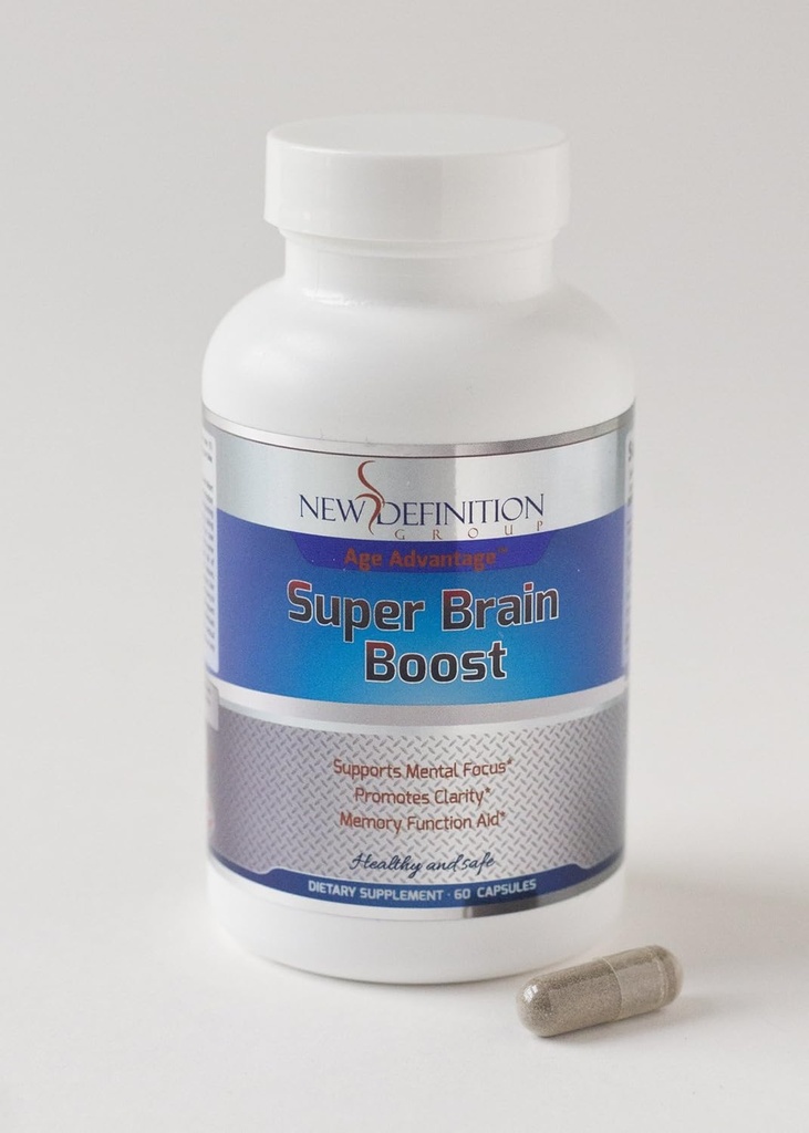 Age Advantage™ Super Brain Boost Purely by Natural Herbal, Improves Focus, Memory and Alertness, Made in USA
