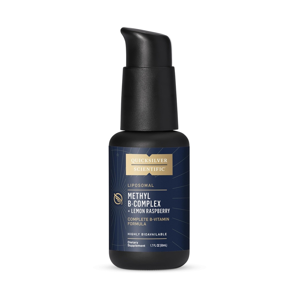Quicksilver Scientific Methyl B Complex - Flydende Vitamin med Superior Liposomal Absorption of Vitamin B12, Folate, Vitamin B6, Riboflavin, Biotin, Pantothensyre, Vitamin B1, Niacin (50 ml)
