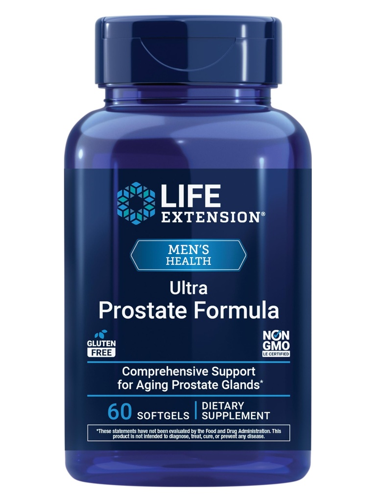Life Extension Ultra Prostate Formel, Saw Palmetto til mænd, pygeum, stikkende Nettle Root, lycopen, Prostate Health, Vandladning Flow, PSA, Non- GMO, Gluten- Free, 60 softels