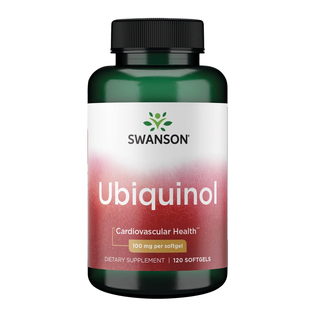 Swanson Ubiquinol - 100 mg - for Heart Health, Brain Energy & Antioxidant Support - Aids ATP Production * - Non- GMO - 120 Softgels
