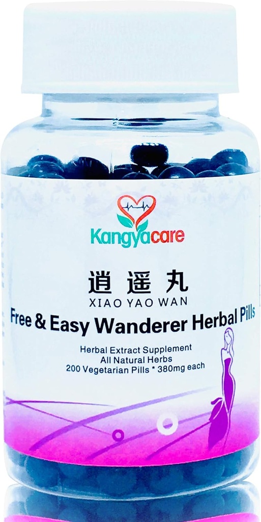 Xiao Yao Wan - Gratis & Easy Wanderer Urtepiller - Støtte uregelmæssige cykler, Premenstrual Syndrome, Stress, Brystubehag, Menopause - Fremme kvinders sundhed - alle naturlige -200ct (1)