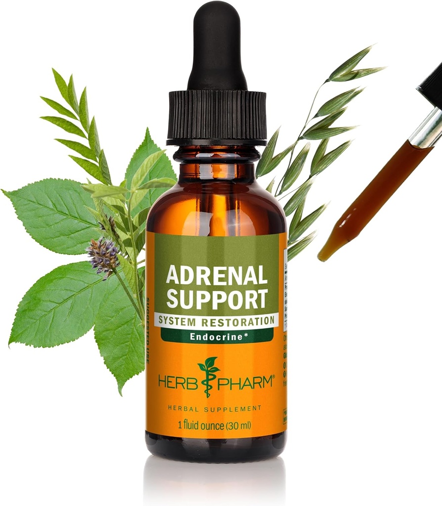Herb Pharm Adrenal Support Liquid Herbal Formel med Eleuthero og Licorice Liquid Ekstrakter - 1 Ounce