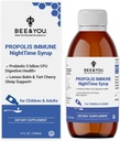Bee og du Propolis Nighttime Syrup med Probiotic, C-vitamin og Elderberry - Gentle Formel for voksne & Børn, 5 Fl Oz