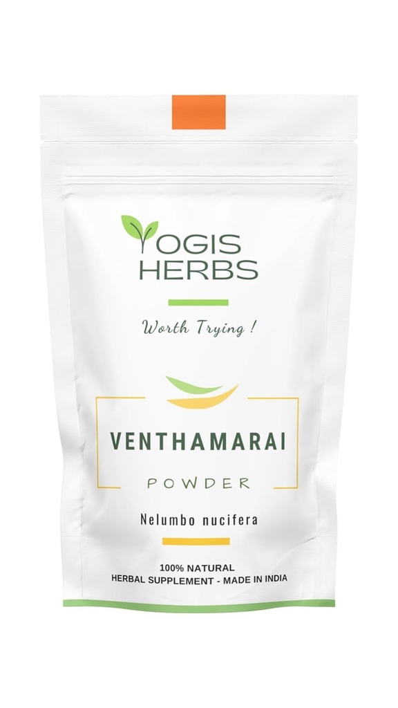 YOGIS HERBS Venthamarai Powder (White Lotus Powder) - Nelumbo Nucifera - 1 LB Fresh & Pure