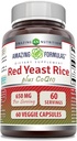 Amazing Formulas Red Gær Rice 600 Mg Plus Coq10 50 Mg øb 124; Veggie Kapsler Supplement 124; Non- GROMLE 124; Gluten Free
