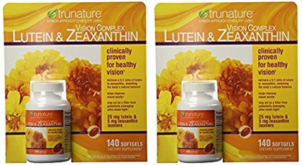 Trunature Vision Complex Lutein og Zeaxanthin Supplement, 140 Tæl (2 pakker)