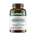 NutraMedic Binder Plus - Omfattende toksin Binder & Body Detoxifier - Prebiotic Antioxidant Support + Inulin, Bentonit, Aloe Vera, Aktiveret Charcoal, Fulvic Minerals & Chitosan (120 kapsler)
