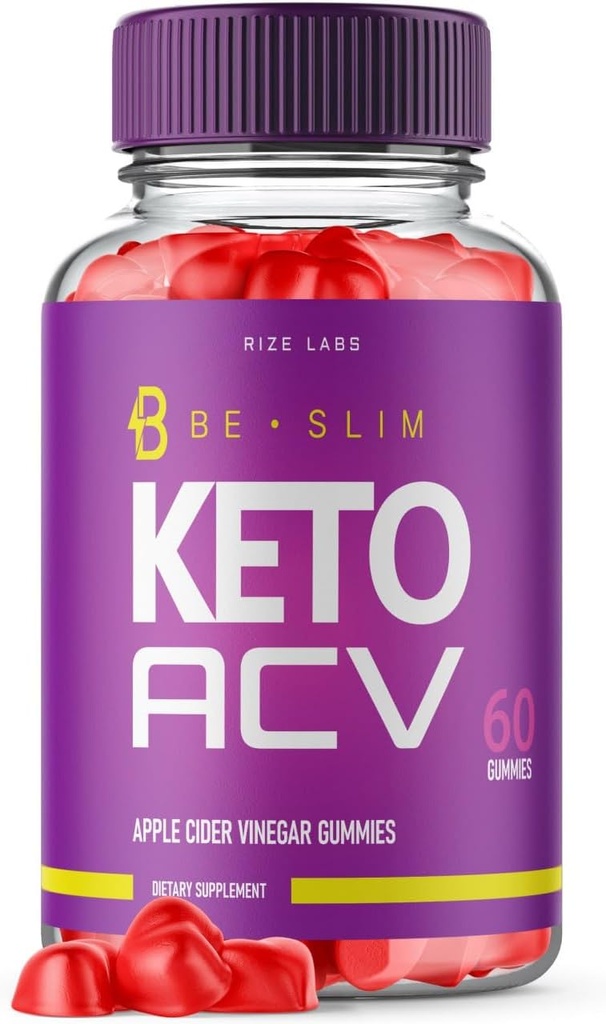 rize laboratorier Be Slim Keto ACV gummies for Advanced Weight Loss, Essential Fitness og Longevity Goals, BeSlim supplement til at øge energiniveauer (60 gummies)