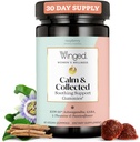 Vinged Wellness Room & Collected, Stress Relief Gummies - Stress Support Supplement med KSM- 66 Ashwagandha, L- Theanine, GABA & Passionflower - Vegan & Gluten- Free Gummy - Hindbær, 42 Greve
