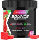 Bounce Pro Creatine Monohydrat Gummier for mænd og kvinder, lav kalorie, 6G Creatine per Serving, Vegan, Anti- Smeltning, Gluten- Free, Non- GMO, 2g Creatine per Gummy (72ct, Watermelon)