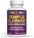 Temple Cleanse 120 Capsules | Oxygen & Dead Sea Magnesium Colon Cleanse Detox, Fast-Acting Constipation Relief, No Gas/Bloating, Vegan Gluten-Free Digestive Cleanse, Gentle on Stomach for Women & Men