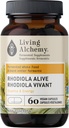 Rhodiola Rosea Supplement med Astragalus & Gurkemeje - Kognitiv, Atletisk Performance, & Adrenal Energy Support til mænd og kvinder - Vegan, ikke-GMO - Living Alchemy, 60 Pcs