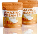 Superfoods Company Amazing Creamer med Collagen - Keto Creamer- Hyaluronic Acid & MCT Oil - Brain Boost & Curbs Cravings - Understøtter sund hud & hår - Diet- Friendly [60 Servere] [Saltet Caramel]