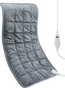 Vægtet varmeledning Pad 17 "x 33" XXXL Elektrisk varmeledning til rygsmertelindring, 5LBS med 6 varmeindstillinger 2H Auto- Off varmeledning til skulder arme ben kramper Afvaskelig