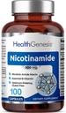 B-3 Nicotinamid 500 mg 100 Caps - Nicotinsyre Niacin Natural Flush- Free Vitamin Formel - Understøtter hud celle sundhed