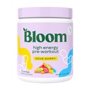 Bloom Nutrition High Energy Pre Workout Powder, Amino Energy med Beta Alanine, Ginseng & L Tyrosine, Natural Coffein Powder from Green Tea Extract, Sugar Free & Keto Drink Mix (Sour Gummy)