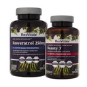ResVitale Beauty 3 - Hudpleje supplement med Collagen, Keratin & Elastin - 90 Kapsler & Resveratrol 250 mg - Resveratrol supplement til mænd og kvinder - 120 Veggie kapsler
