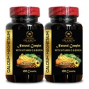Calcium Magnesium Complex - Calcium Magnesium & Boron, Muskel & Immunforsvar Nerver, Multi Minerals Blend, Vitamin D3 til ben, Mangan Citrate, Minerals til ben Support - 2 flasker 240 kapsler