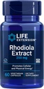 Life Extension Rhodiola Extract, Rhodiola rosea supplement, standardiseret ekstrakt, fremmer fysisk og mental ydeevne, glutenfri, non-GMO, vegetar, 250 mg, 60 kapsler