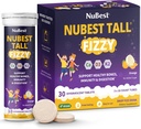 NuBest Tall Fizzy - Knoglestyrke, Immunitet, fordøjelsessygdom for børn alder 4 + & Teens • 124; Probiotisk, Calcium, Magnesium fra røde Marine Algae, Vitaminer • 124; 30 Orange Effervescent tabletter • 124; Pack 3